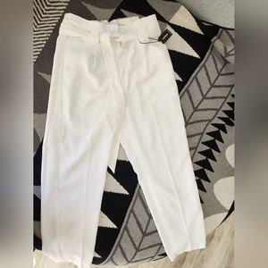 Ankle High Rise Express White Pants
